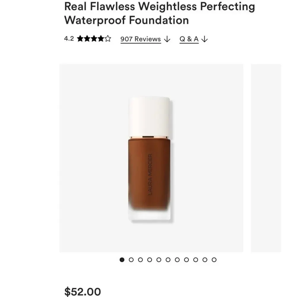 New Laura Mercier P-NY Real flawless weightless perfecting foundation Clove 1 oz